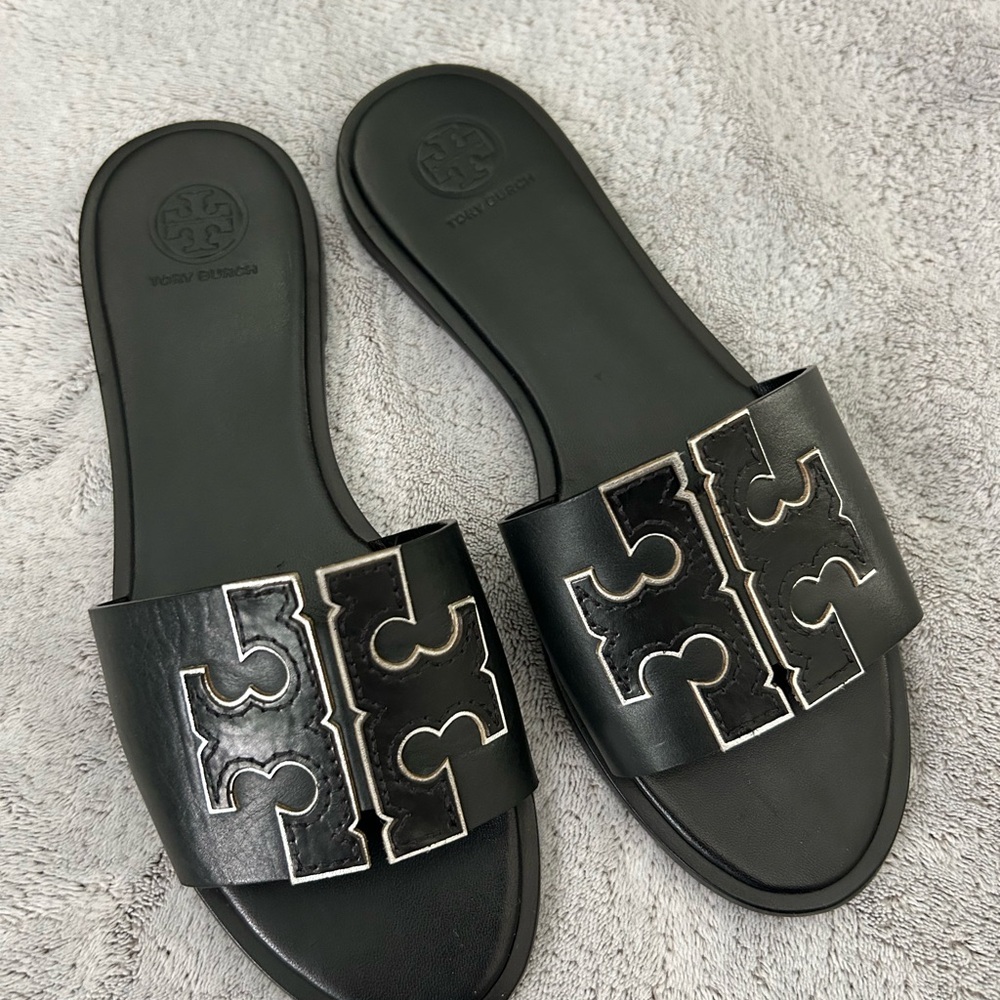Tory Burch Black Slide Sandals